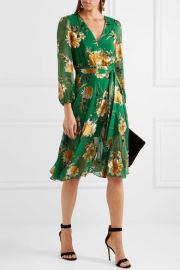 ALICE + OLIVIA Coco floral-print fil coupé chiffon dress at Net A Porter